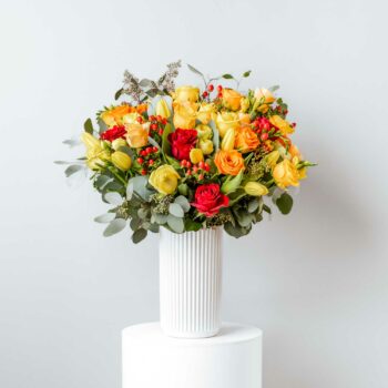 Rebecca - vase arrangement - bright and cheery - tall vase - big beautiful abundant